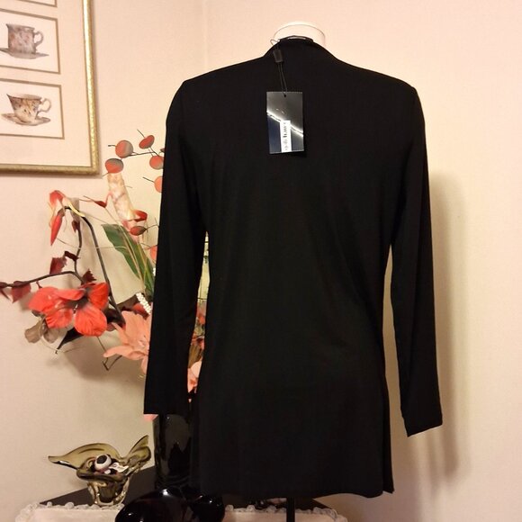 NWT gollehaug collection Women's Black Blouse Long Sleeve Top Size 12 - Picture 5 of 11